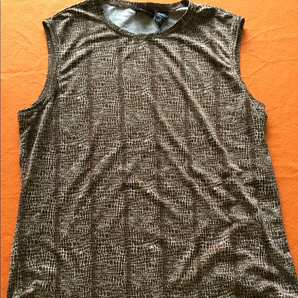 Brown & Beige sleeveless top